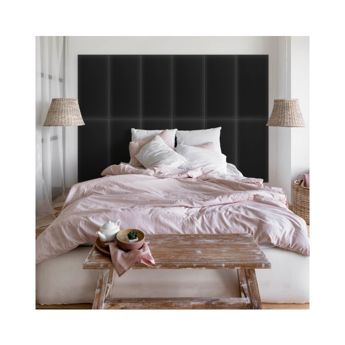 Polsterpaneel aus Kunstleder in Graphitgrau